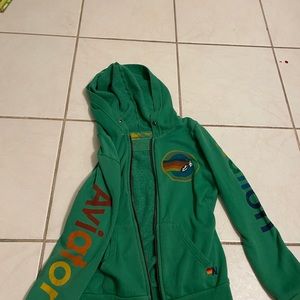 Green, Aviator, Nation, zip up
